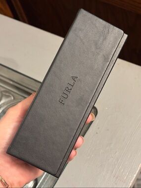 Furla Triangular Sunglasses Case Black Slim Protective